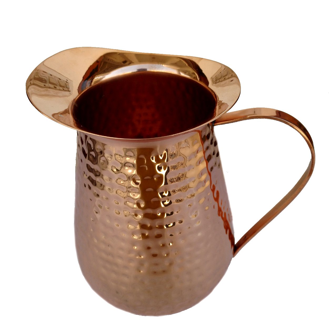 Pure Copper Hand Hammered Jug NEW Heavy Gauge Pure Solid Hammered Copper Moscow Mule Water Pitcher Unique Design By Rastogi Handicrafts