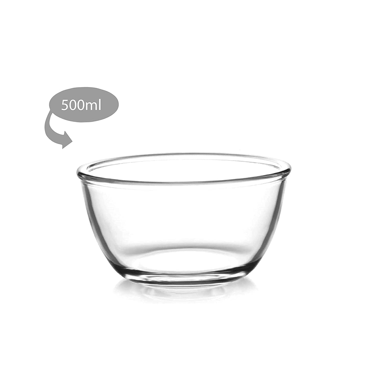 Glass Mixing Bowl without Lid, 500ml, clear