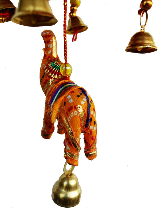 Rastogi Handicrafts Elephant Umbrella Shape Hanging Ornament for Home Decoration, Christmas, Diwali Gifts