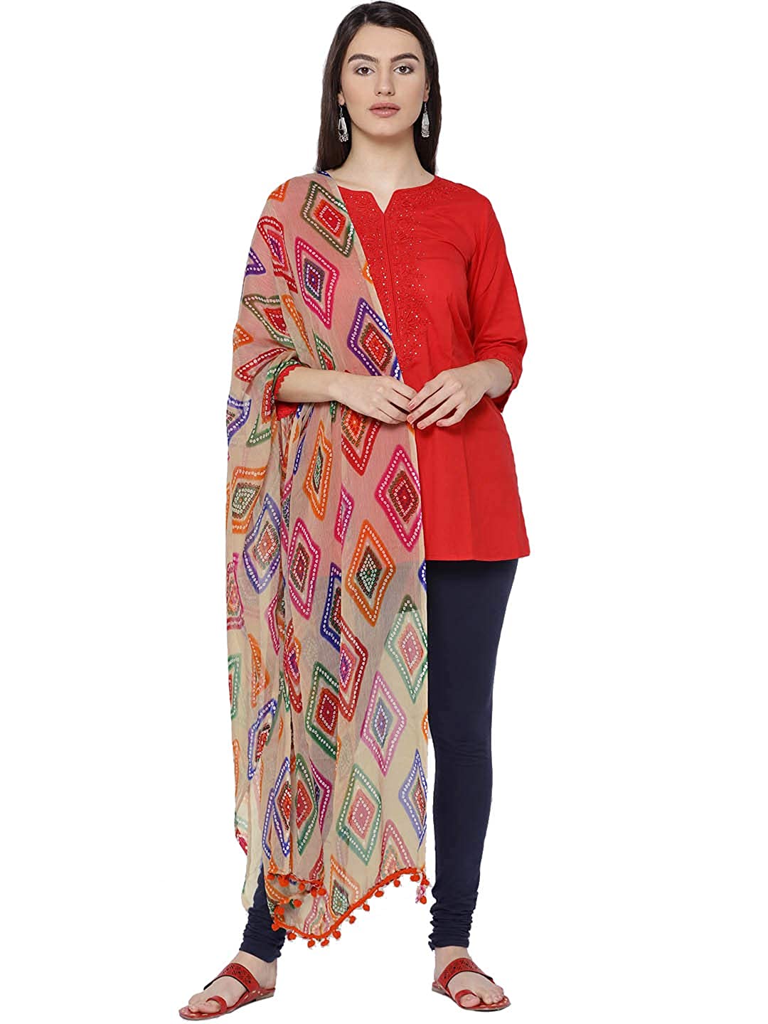 Women's Printed Poly Cotton Dupatta