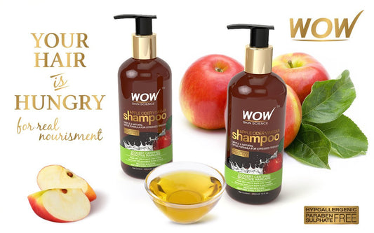 WOW Apple Cider Vinegar No Parabens & Sulphate Shampoo, 300mL