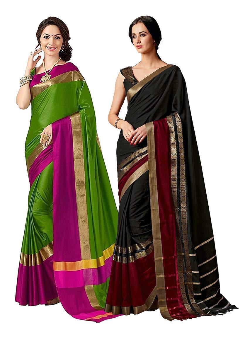 elina-fashion-pack-of-two-sarees-for-indian-women-cotton-art-silk-printed-weaving-border-saree-multi-1