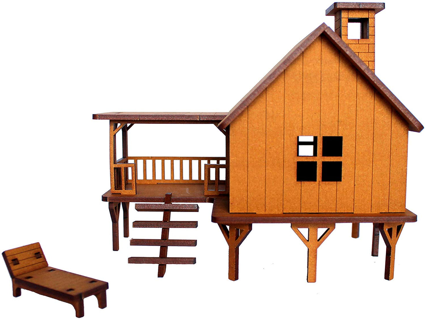 Wooden 3D Puzzle Beach House - Construction Toy, Modeling Kit