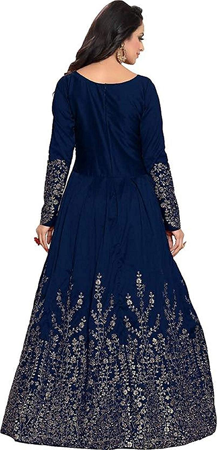 Women's Long Gown (_Blue_Free Size)