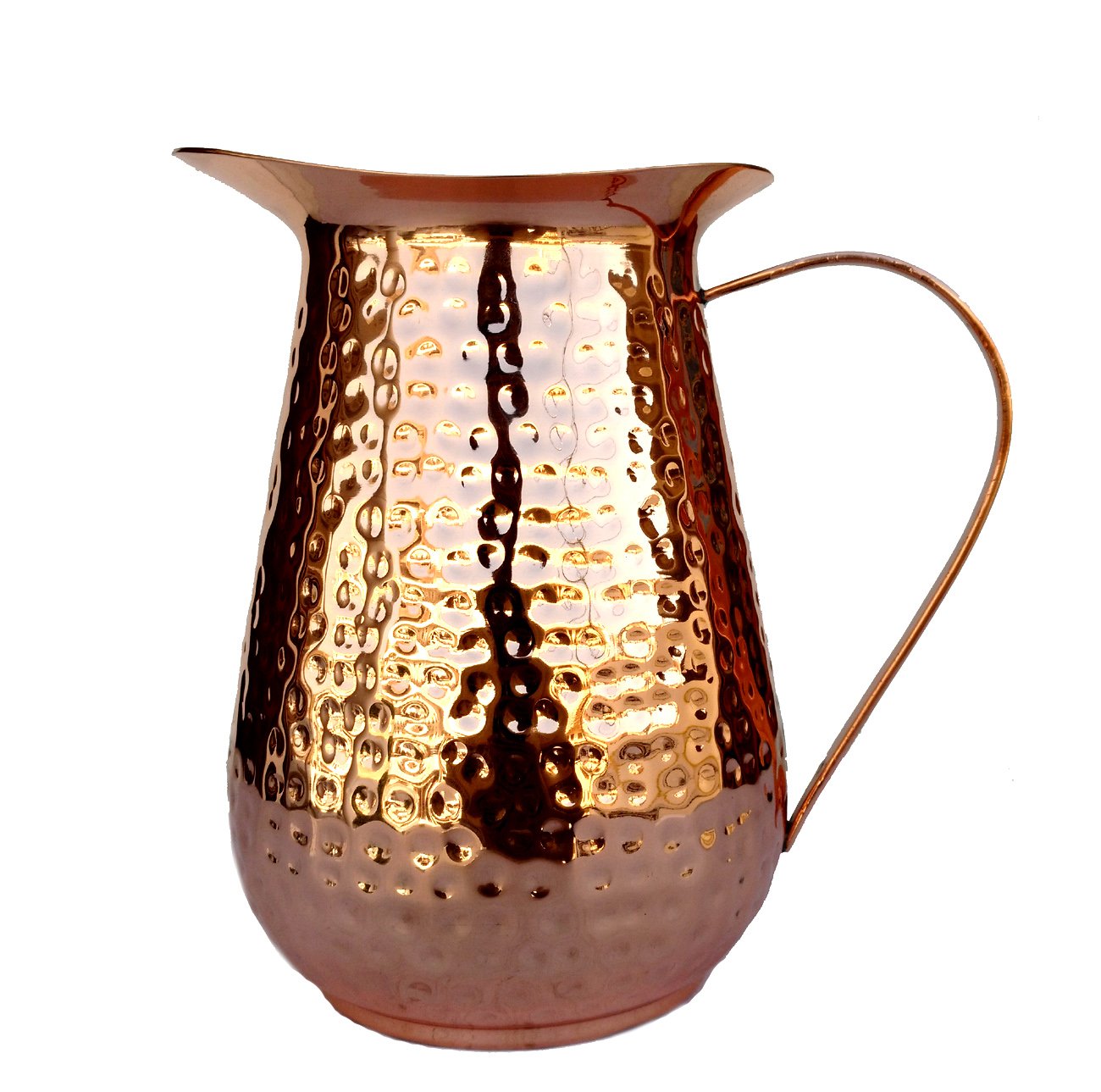 Pure Copper Hand Hammered Jug NEW Heavy Gauge Pure Solid Hammered Copper Moscow Mule Water Pitcher Unique Design By Rastogi Handicrafts