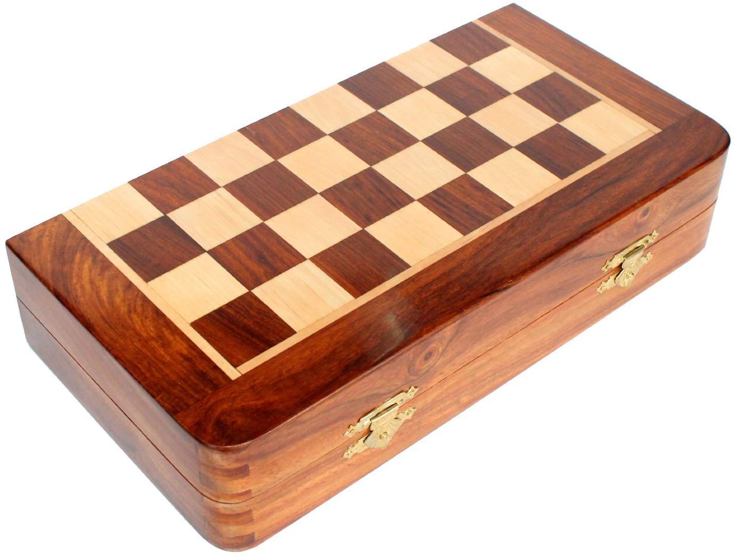 Magnetic Folding Wooden Chess Board (14 Inch)