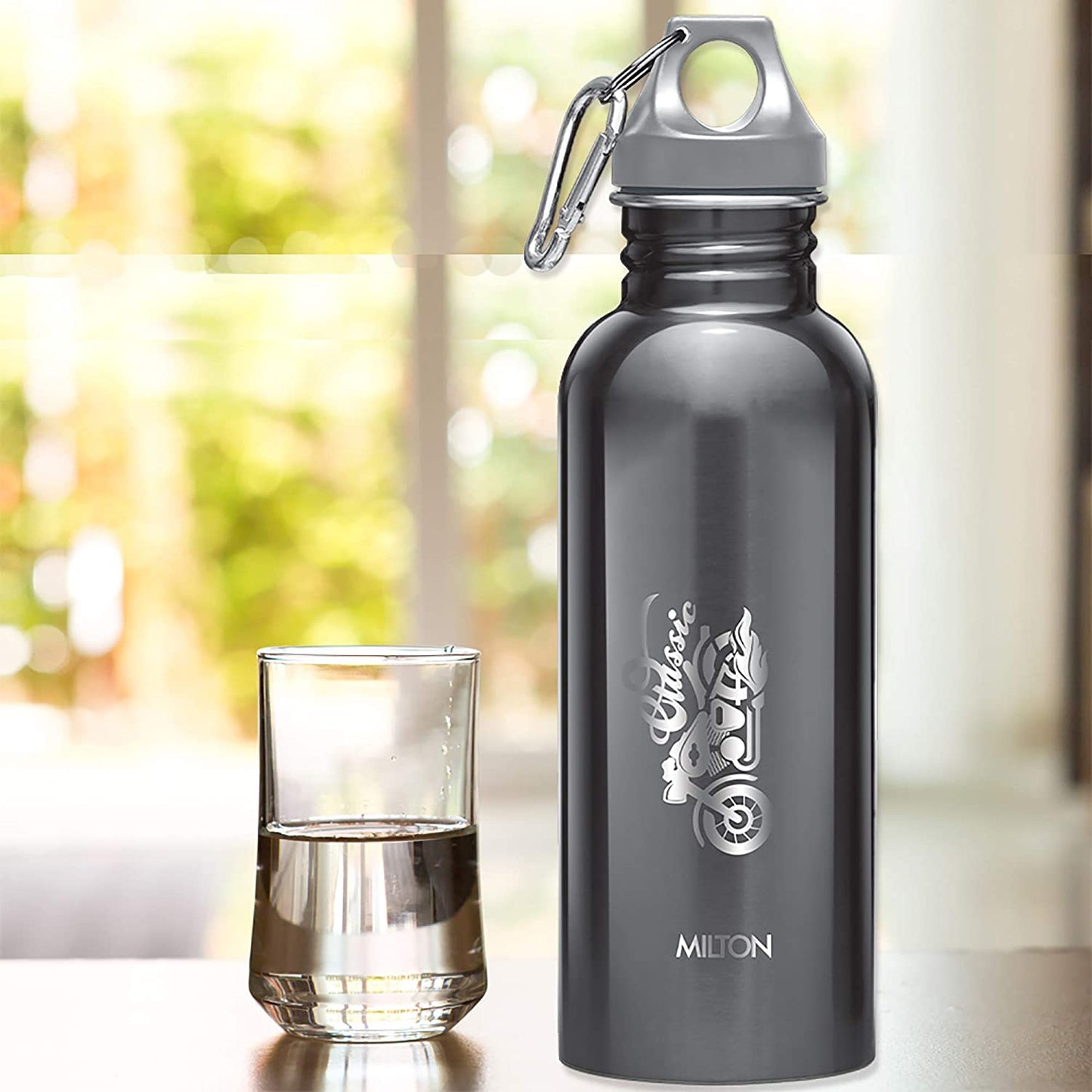 Stainless Steel Water Bottle, 750 ml, Black