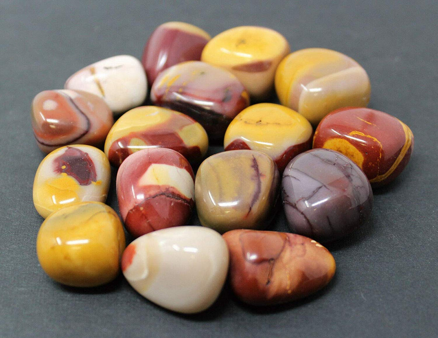 WholesaleGemShop White Rainbow Moonstone Worry Stone