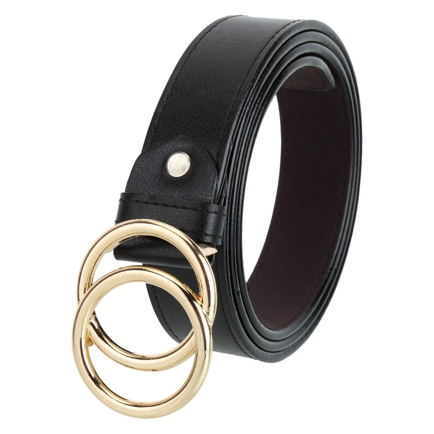 Women's Faux Leather Belt ( Black , Free Size )