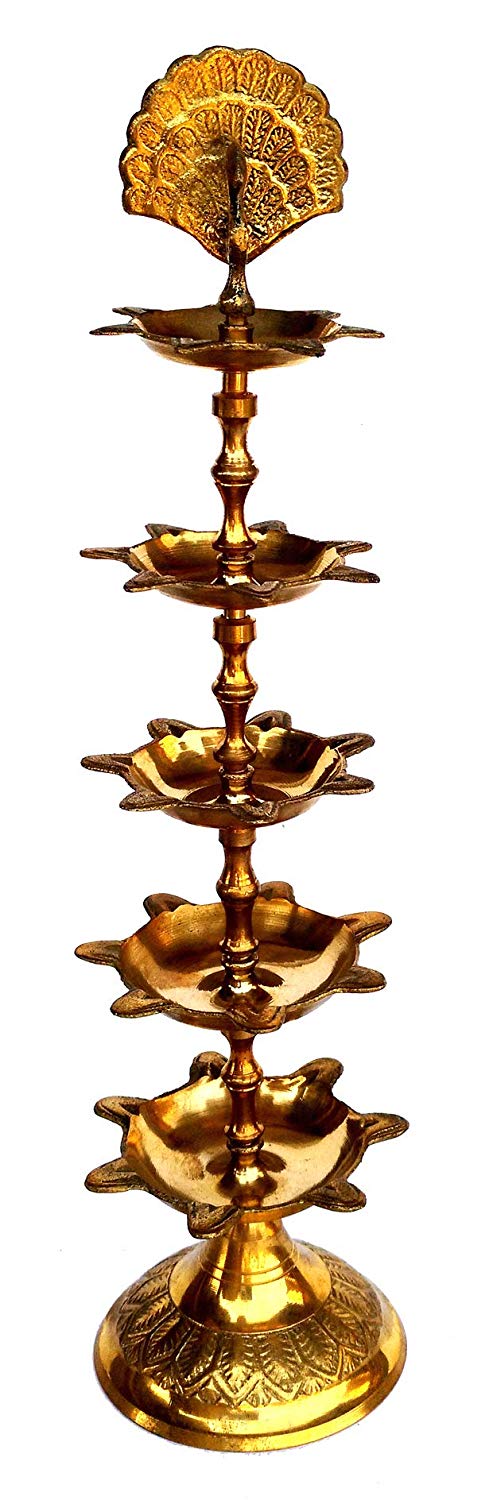 Rastogi Handicrafts Pure Brass Diya (Puja Lamp) Hindu Pooja Article ,Diyas , Deepak Oil Lamp