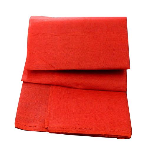 Cotton Pooja Cloth (Red, 1 Meter x 1 Meter) - Set of 3 Pieces