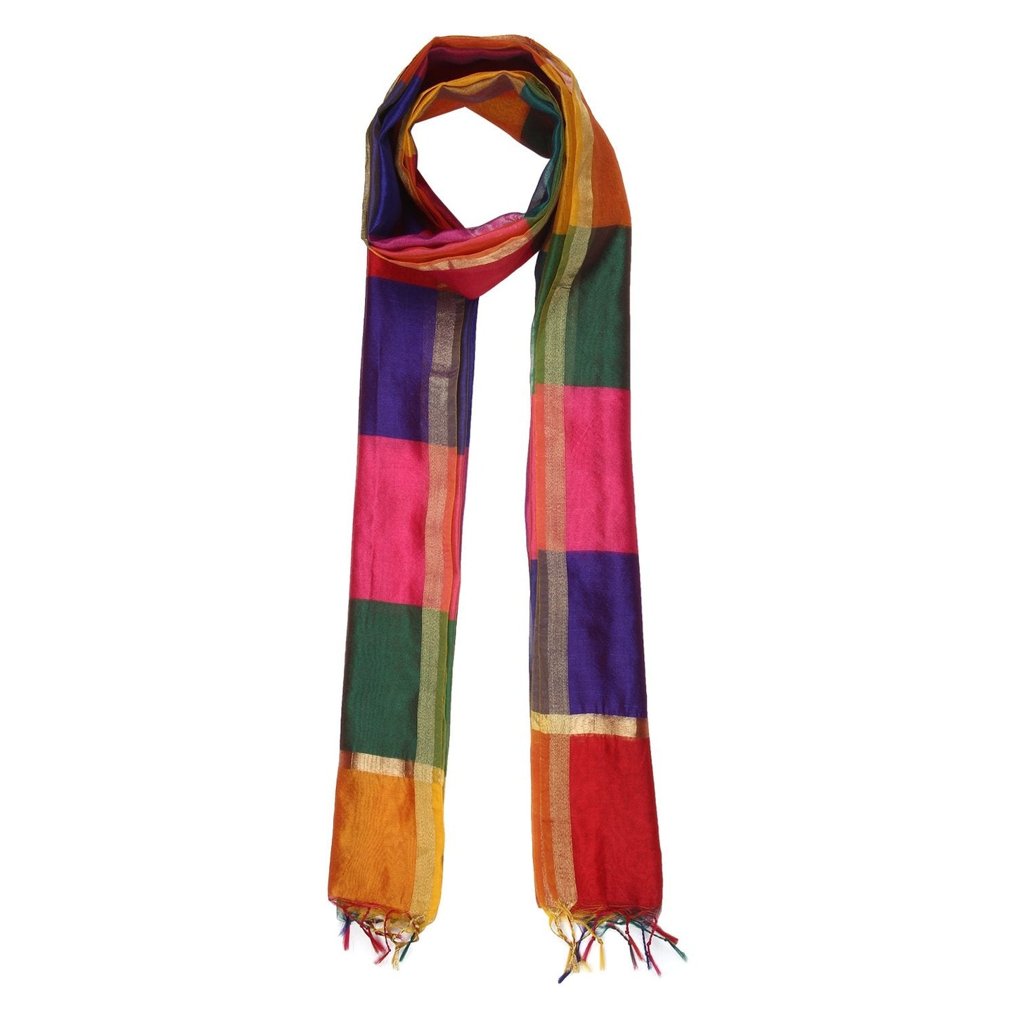 Women's Multicoloured Silk Dupatta