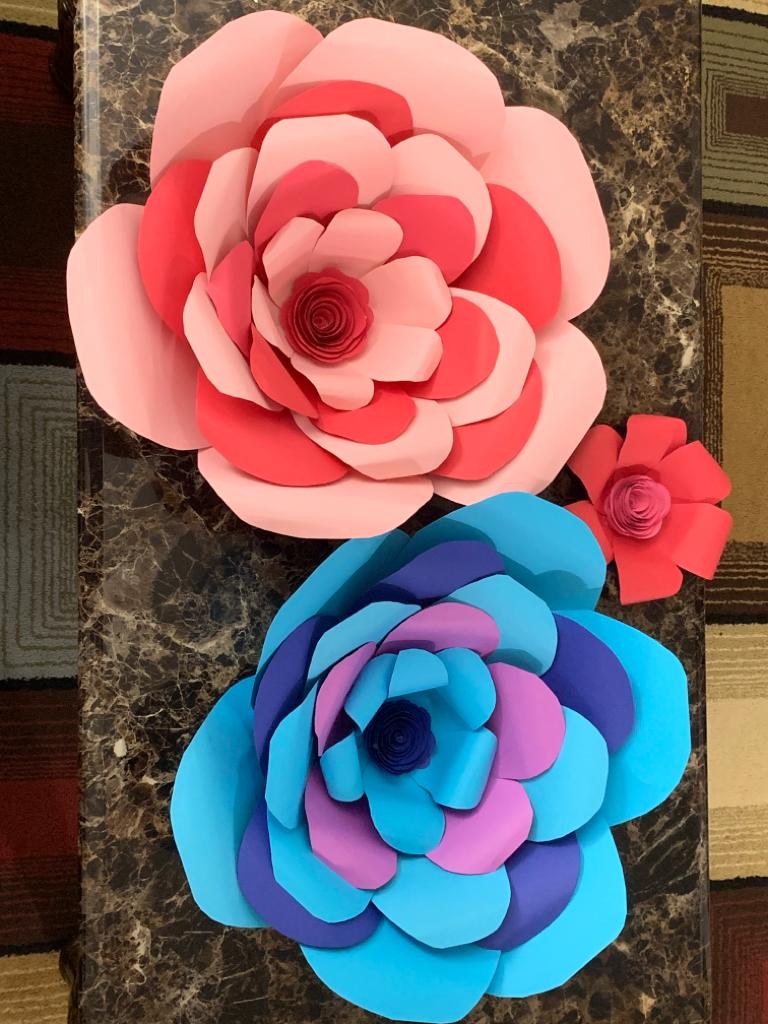 20 inch Paper Flower Backdrop Decoration Party Paper Flower (PACK of 2)