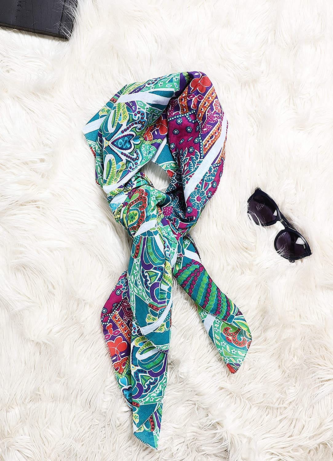 Women's Stylish, Cotton Printed Scarves for all session for Multicolour