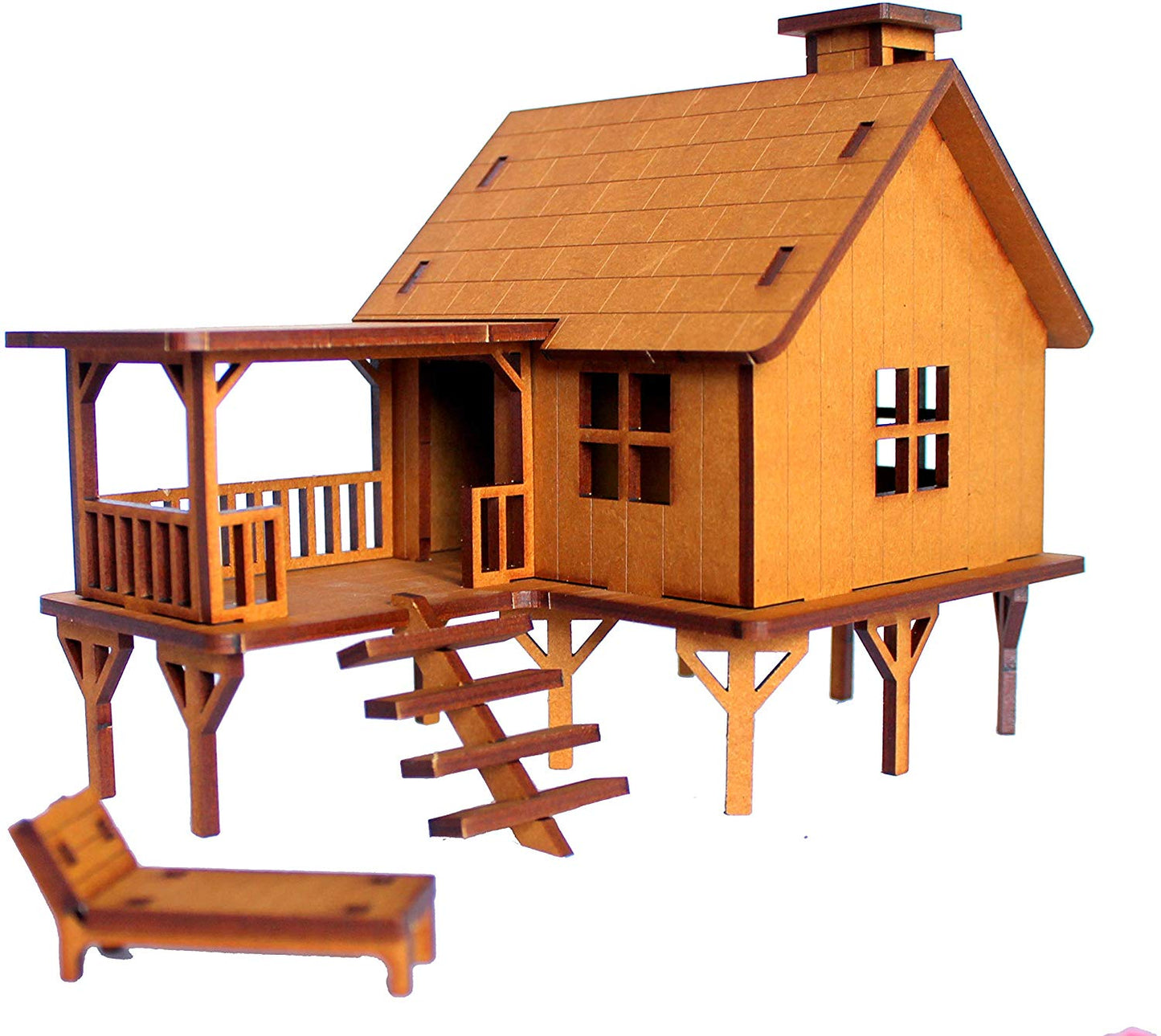 Wooden 3D Puzzle Beach House - Construction Toy, Modeling Kit