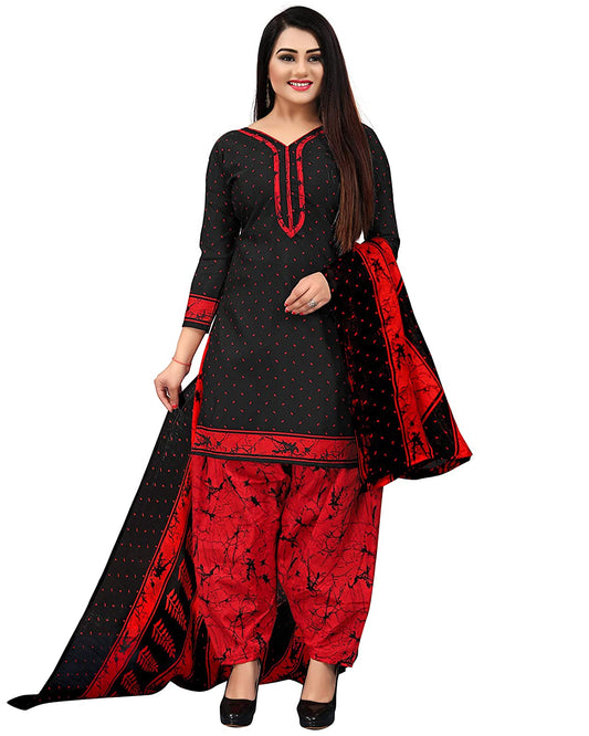 Women Cotton Un-Stitched Salwar Suit Material