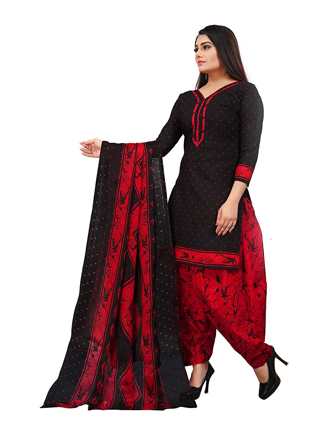 Women Cotton Un-Stitched Salwar Suit Material