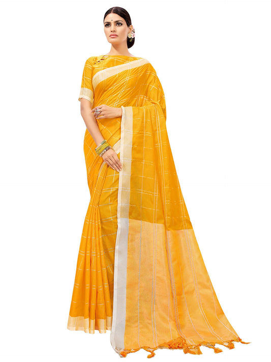 sarees-for-women-linen-cotton-silk-saree-l-indian-ethnic-wedding-diwali-gift-sari-with-unstitched-blouse-yellow