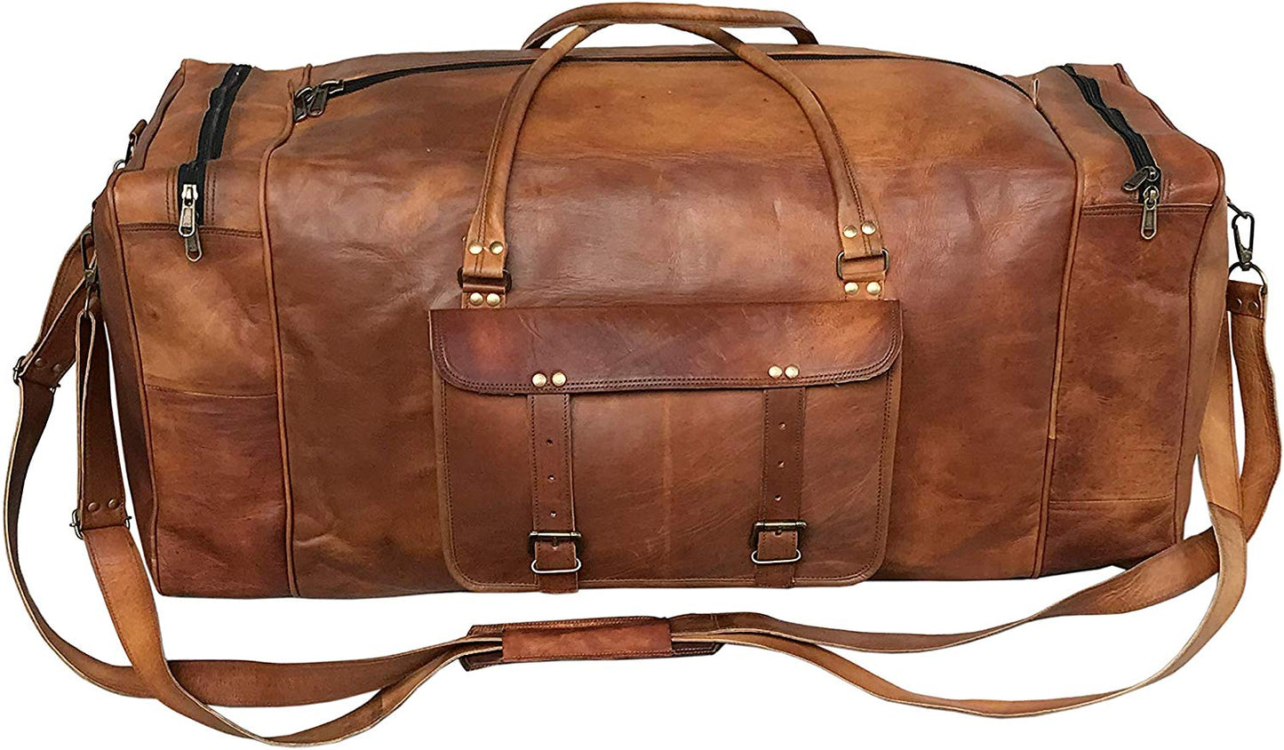 Leather 32" Duffel Travel Vintage Luggage Bag