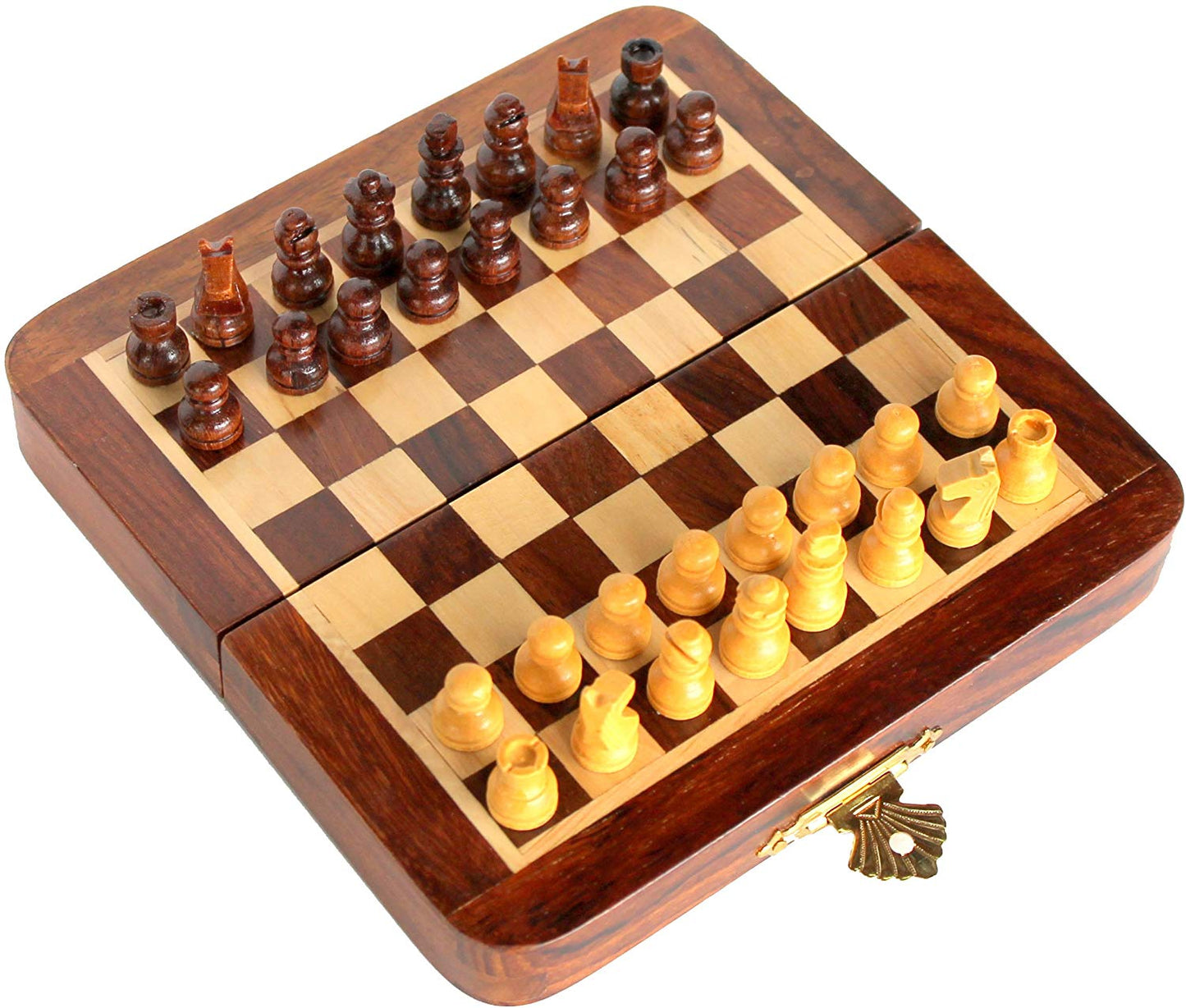 7 Inch Magnetic Folding Wooden Chess Board