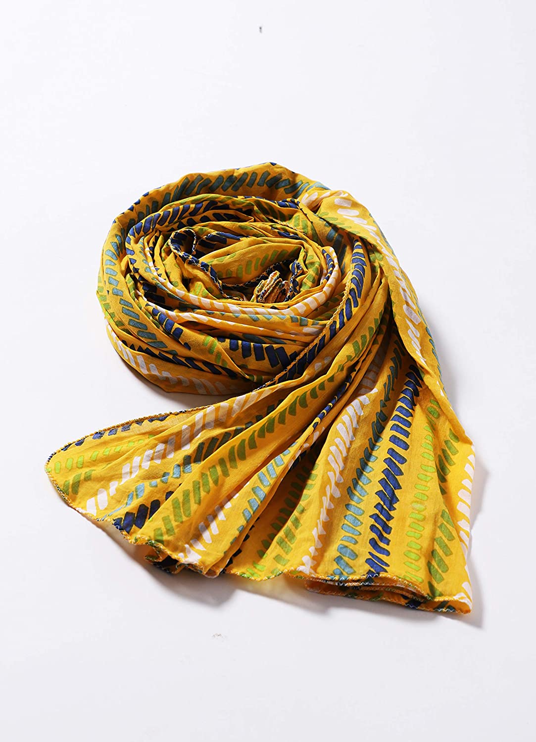 Unisex Jayal Cotton Printed Scarves (Multicolour, 100x100 Cm Square Size)