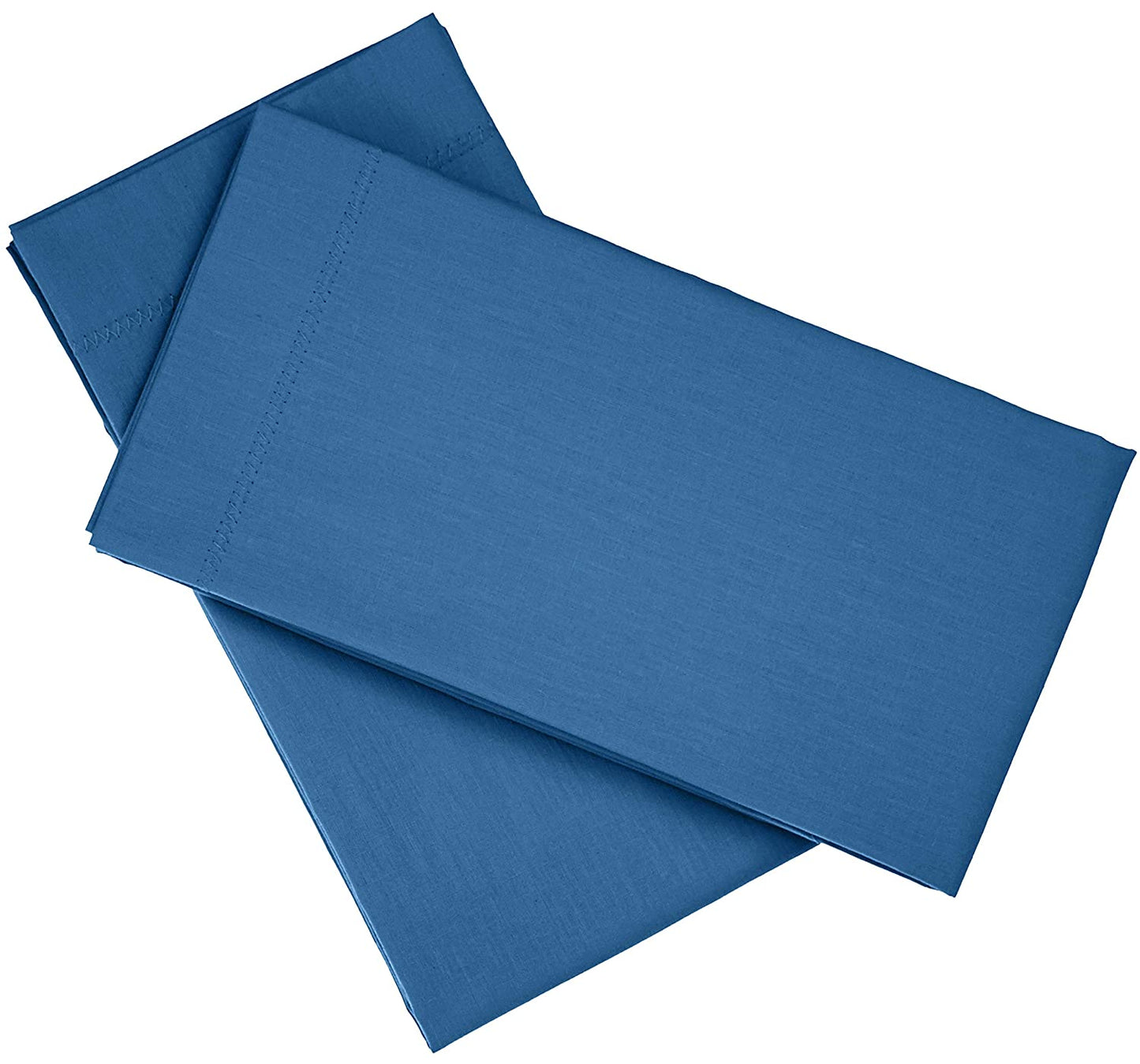 Cotton Pillow Covers (Blue Navy Blue, 18 inch x 27 inch) -2 Piece