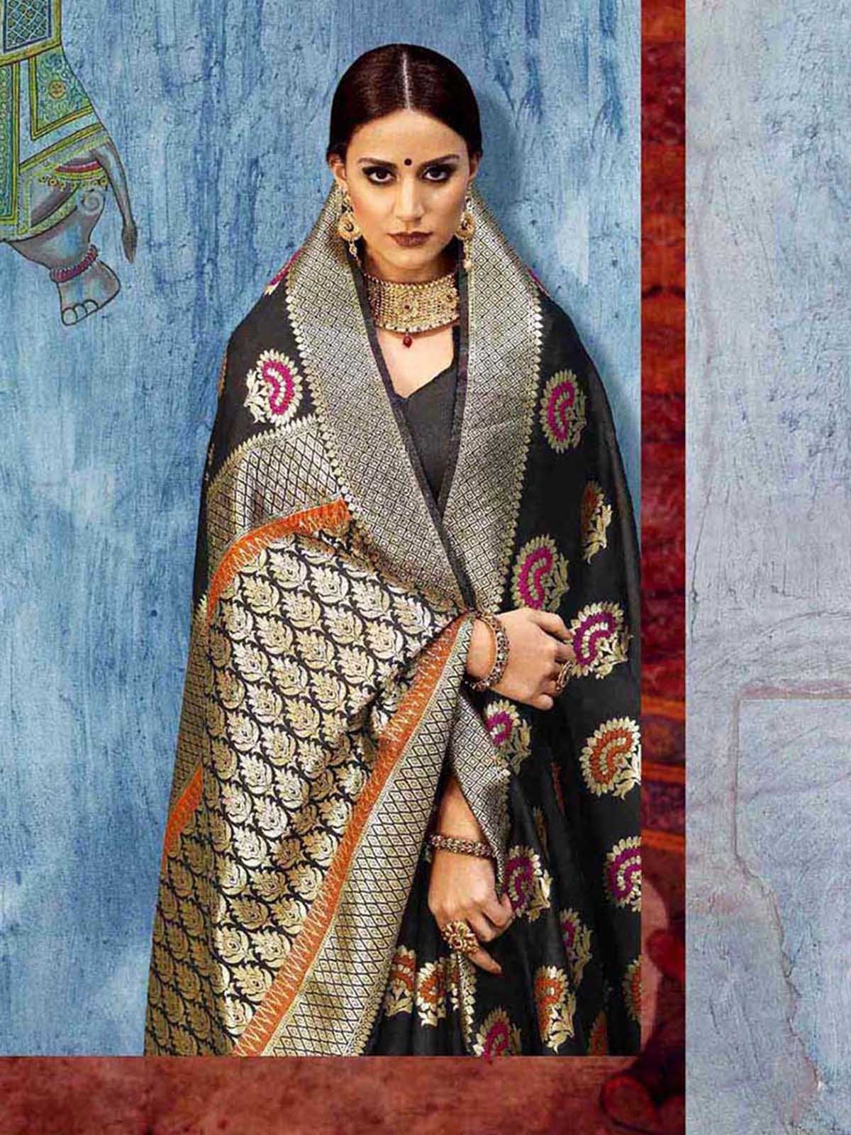 elina-fashion-sarees-for-women-banarasi-art-silk-woven-saree-l-indian-wedding-wear-sari-black-3