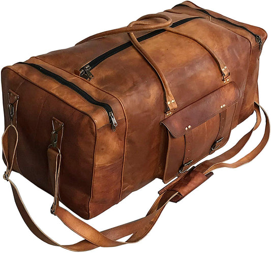 Leather 32" Duffel Travel Vintage Luggage Bag