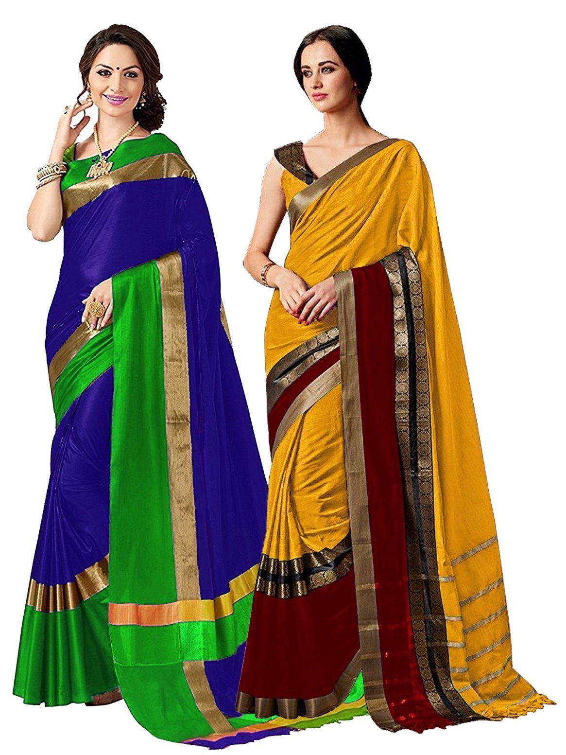 elina-fashion-pack-of-two-sarees-for-indian-women-cotton-art-silk-printed-weaving-border-saree-multi-2