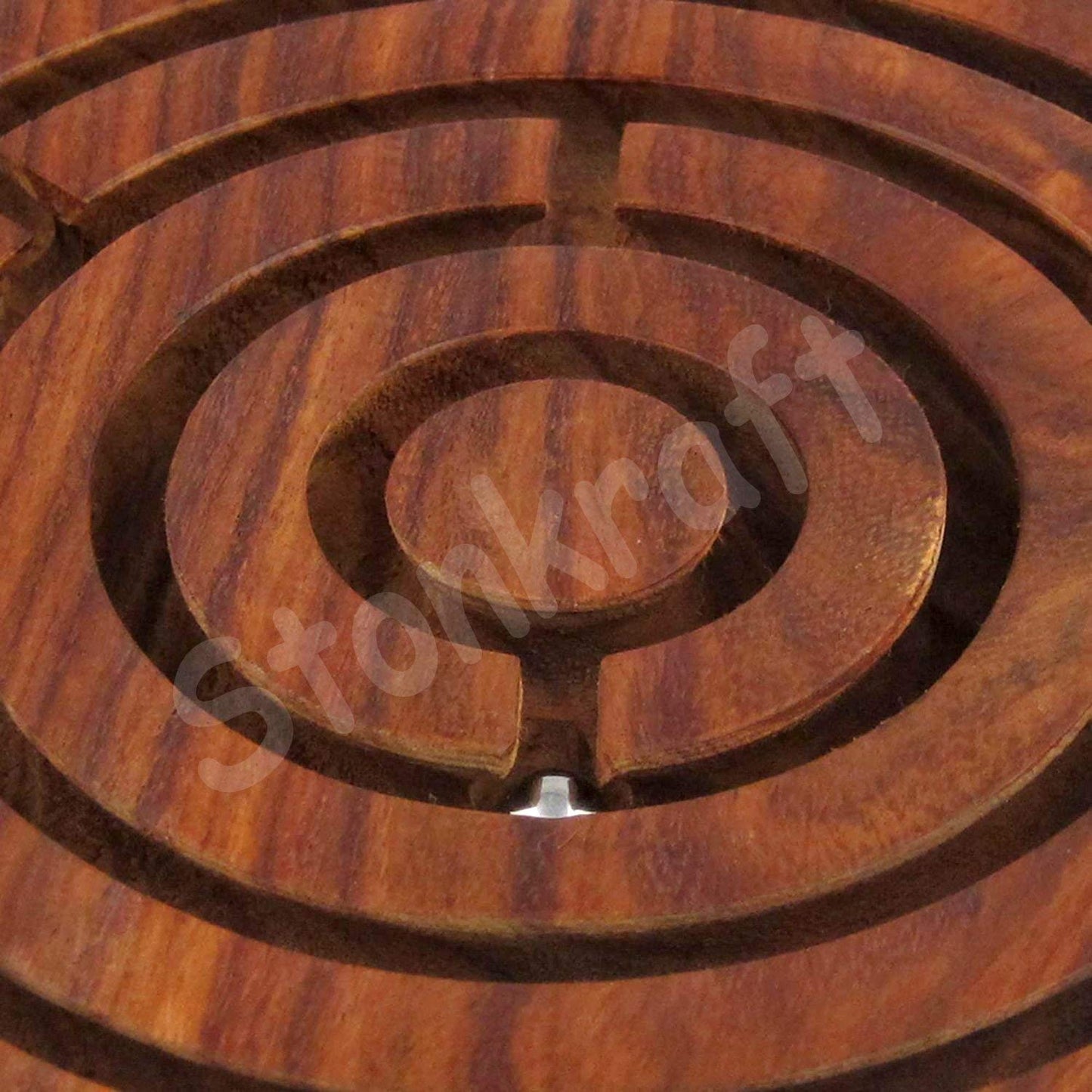 Wooden Labyrinth Board Game Maze Puzzle Toys (6" Inch Diameter)