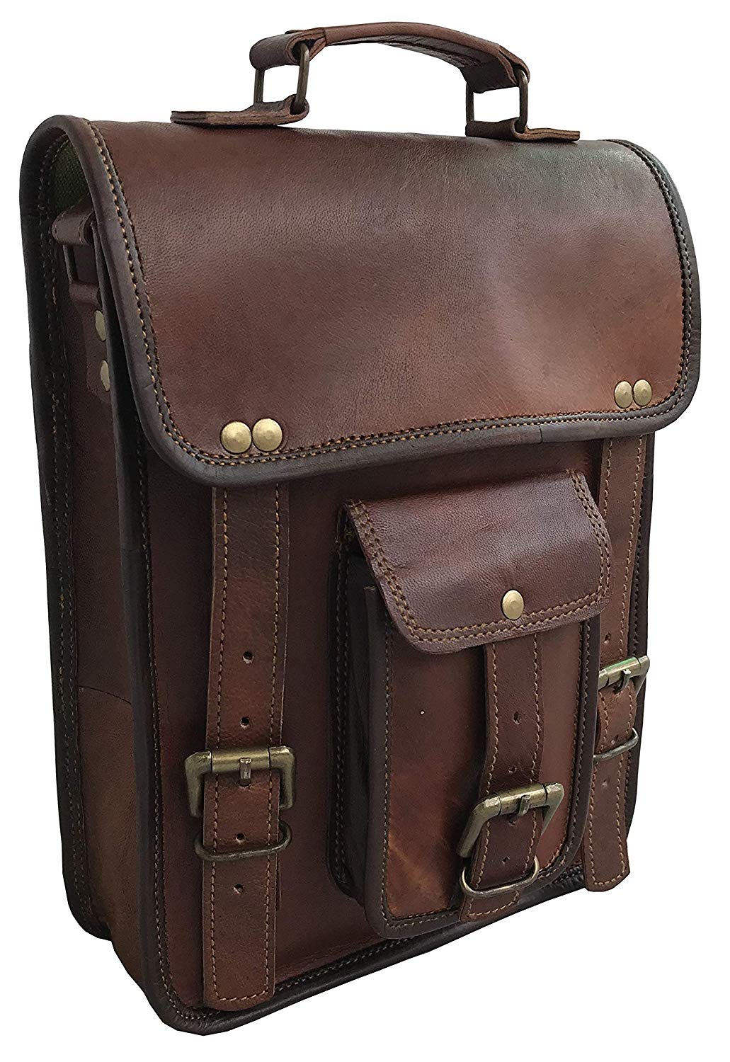 11 x 9 inch Vintage Genuine Vintage Leather iPad/Tablet/tab/Kindle Satchel Cross Body Shoulder Messenger Bag