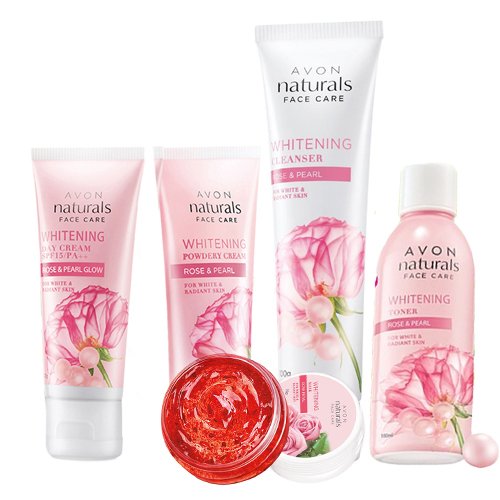 Avon Naturals Rose & Pearl Full Beauty Regimen(day cream + night cream + cleanser+ toner+ face mask)