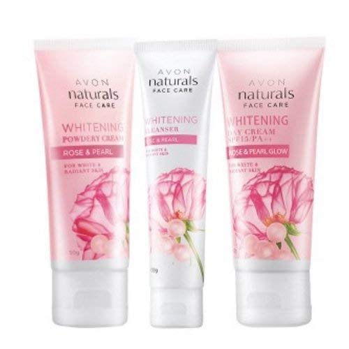 Avon Naturals Rose & Pearl Beauty Kit (day cream + night cream + cleanser)