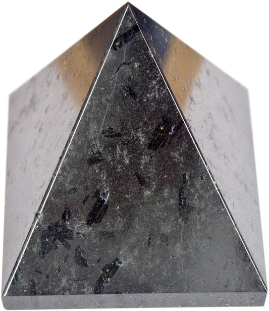 WholesaleGemShop - Black Tourmaline 2" Pyramid - Feng Shui Spiritual Reiki Healing Energy Charged Pyramid of India