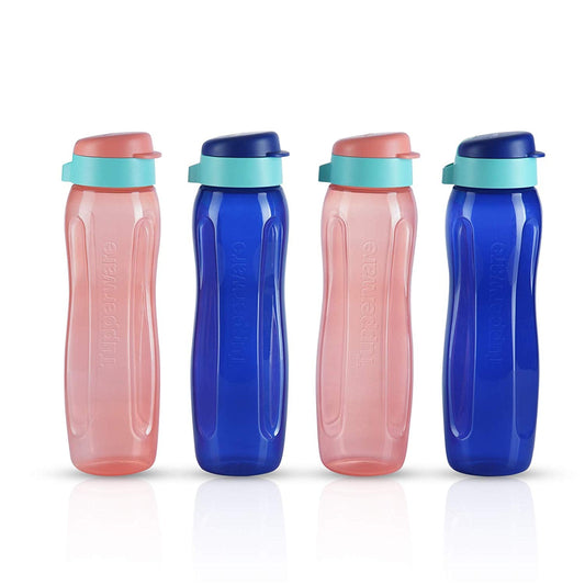 Tupperware Aquaslim 500 ml Water Bottle 4 pcs, Multicolor