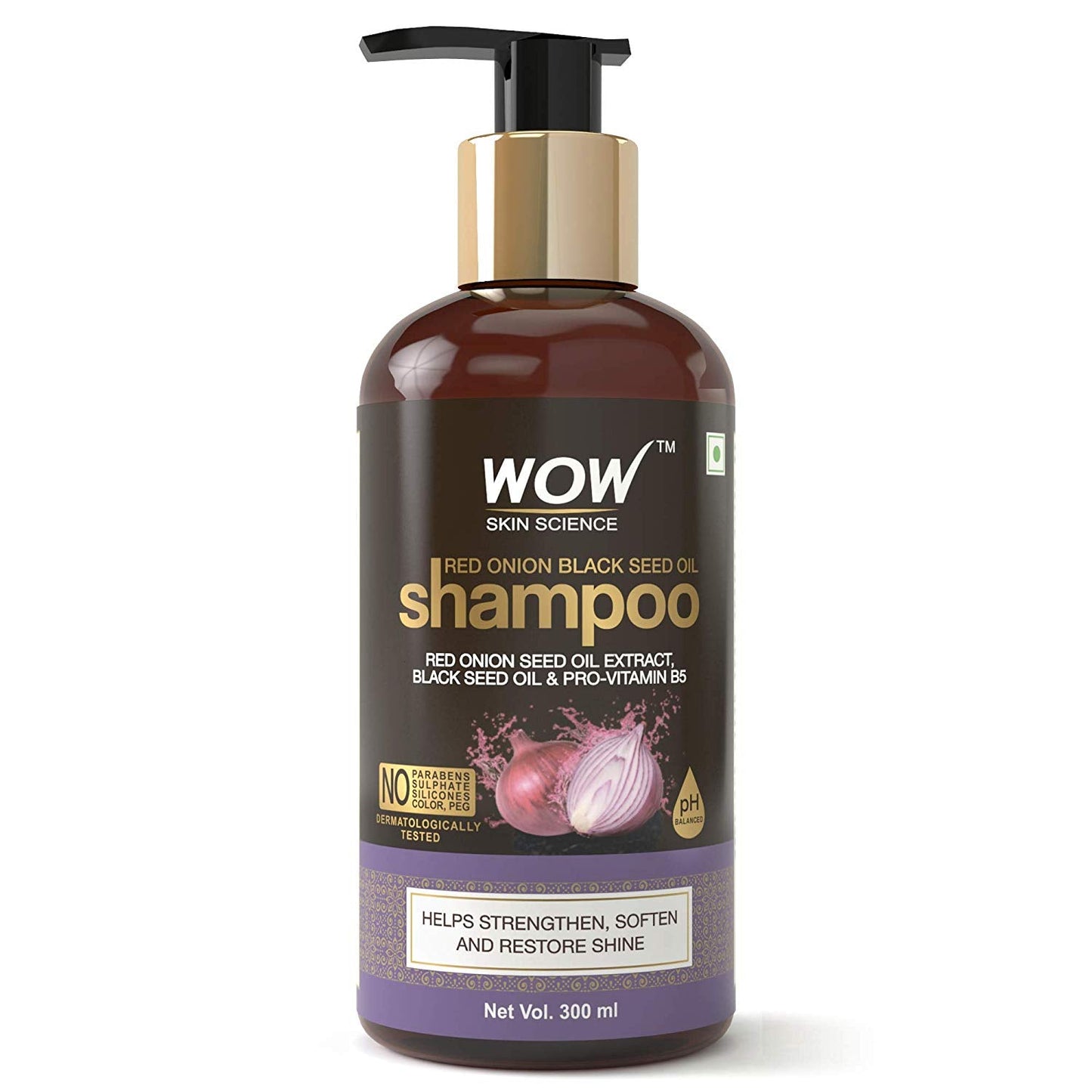 WOW Skin Science Red Onion Black Seed Oil Shampoo & Conditioner Kit 300ml each