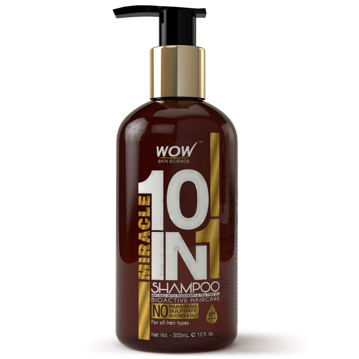 WOW Miracle 10 in 1 No Parabens & Sulphate Shampoo, 300mL