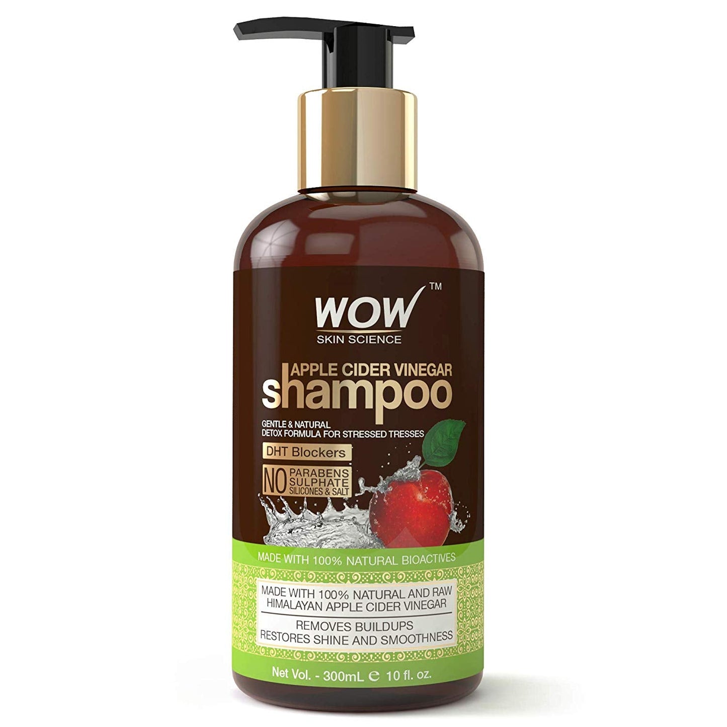 WOW Apple Cider Vinegar No Parabens & Sulphate Shampoo, 300mL