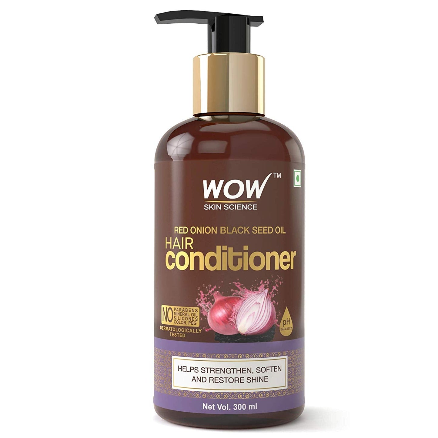 WOW Skin Science Red Onion Black Seed Oil Shampoo & Conditioner Kit 300ml each