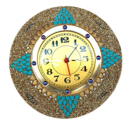 Rastogi Handicrafts Brass Wall Clock Decorative Handmade Home Decor Wall Hanging Living room office wall decor