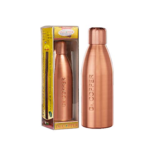 Dr. Copper Water Bottle with New Stylish and Advanced Leak Proof Cap - 500 ml