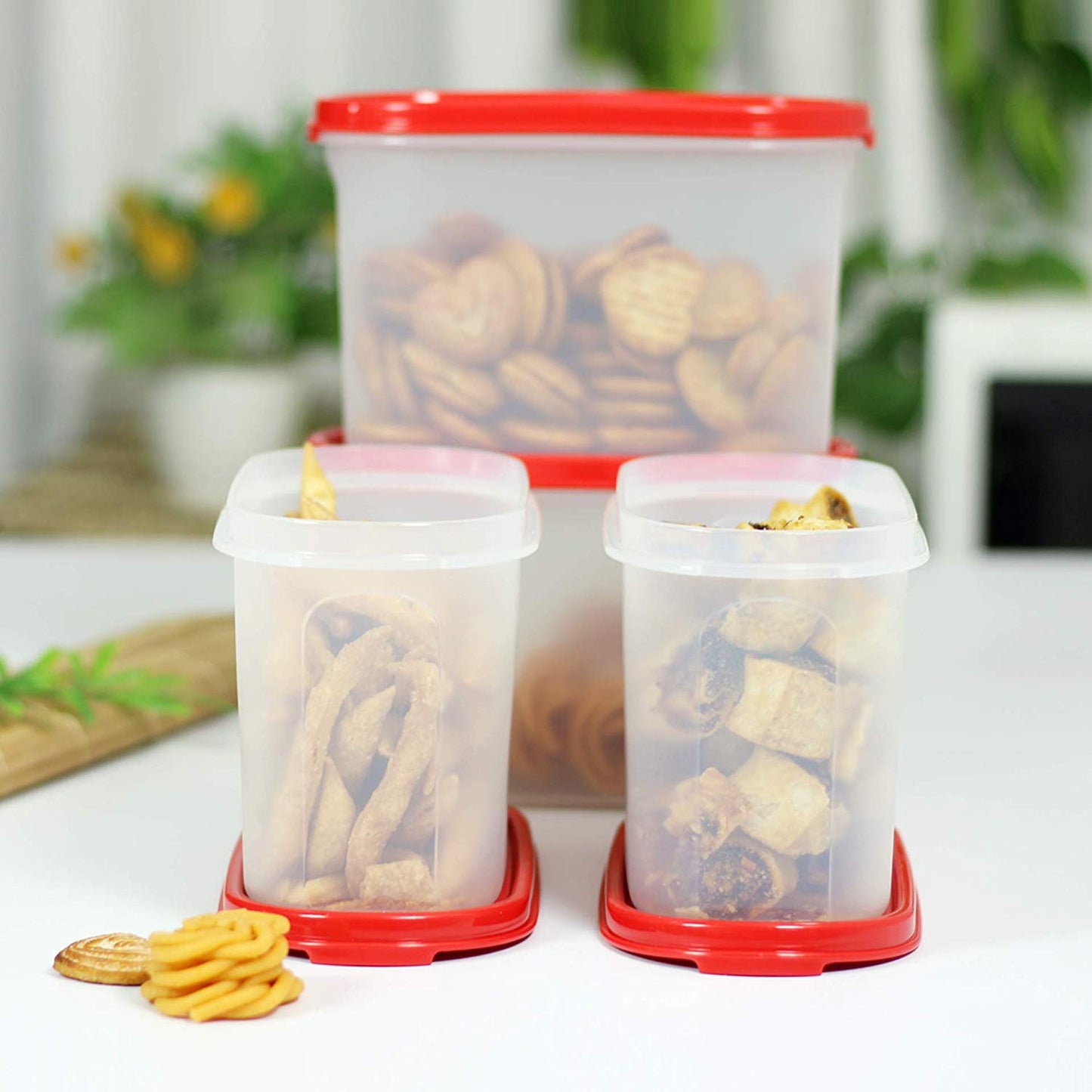 Tupperware Oval Dry Storage Containers 1.7L 4pc