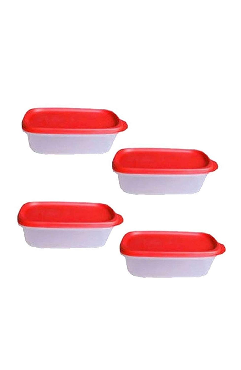 Tupperwarer Tupperware Smart Saver Plastic Container Set of 4 (500 ml, Red)