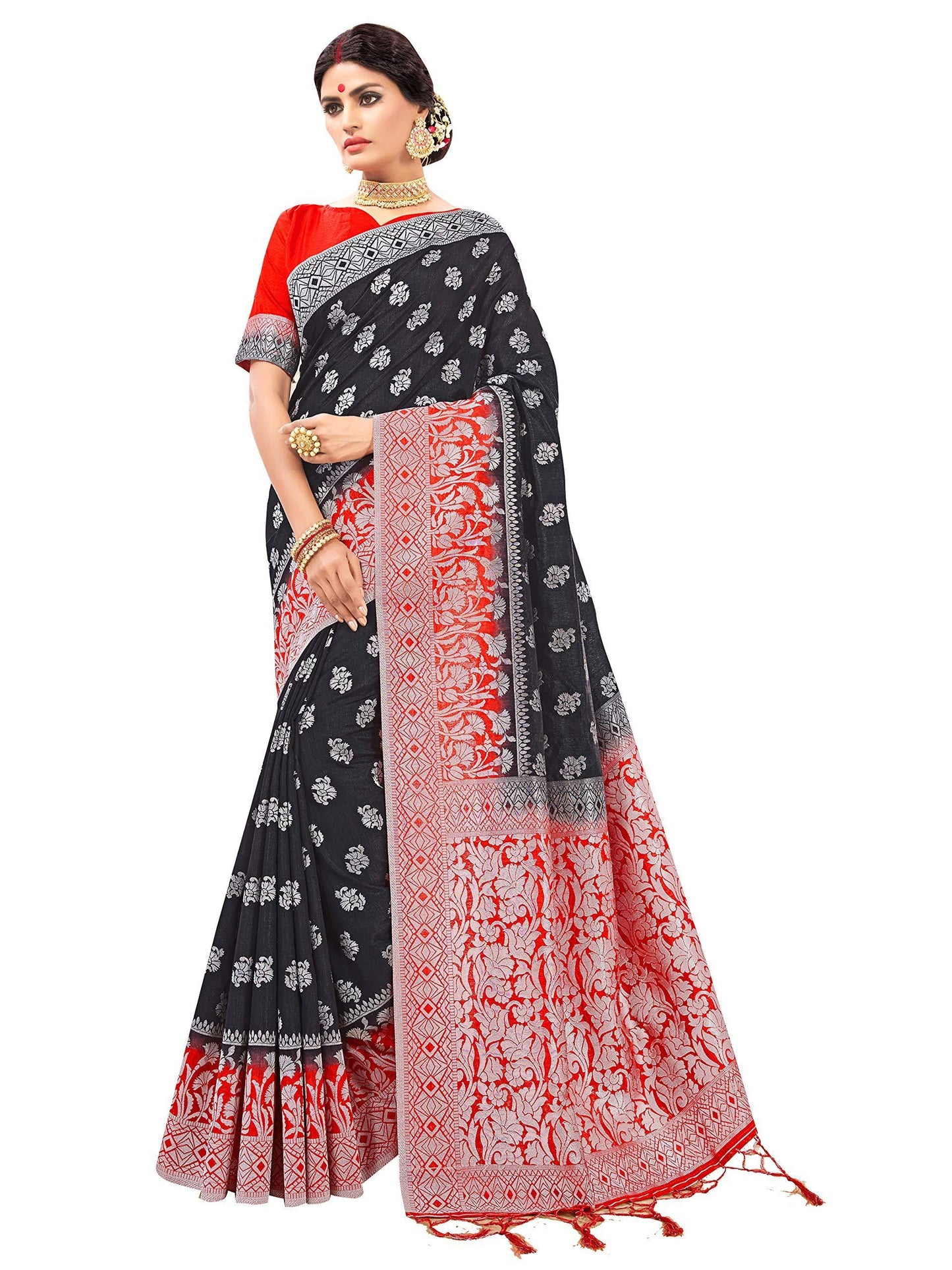 sarees-for-women-banarasi-art-silk-silver-zari-saree-l-indian-ethnic-wedding-diwali-gift-sari-with-unstitched-blouse-8