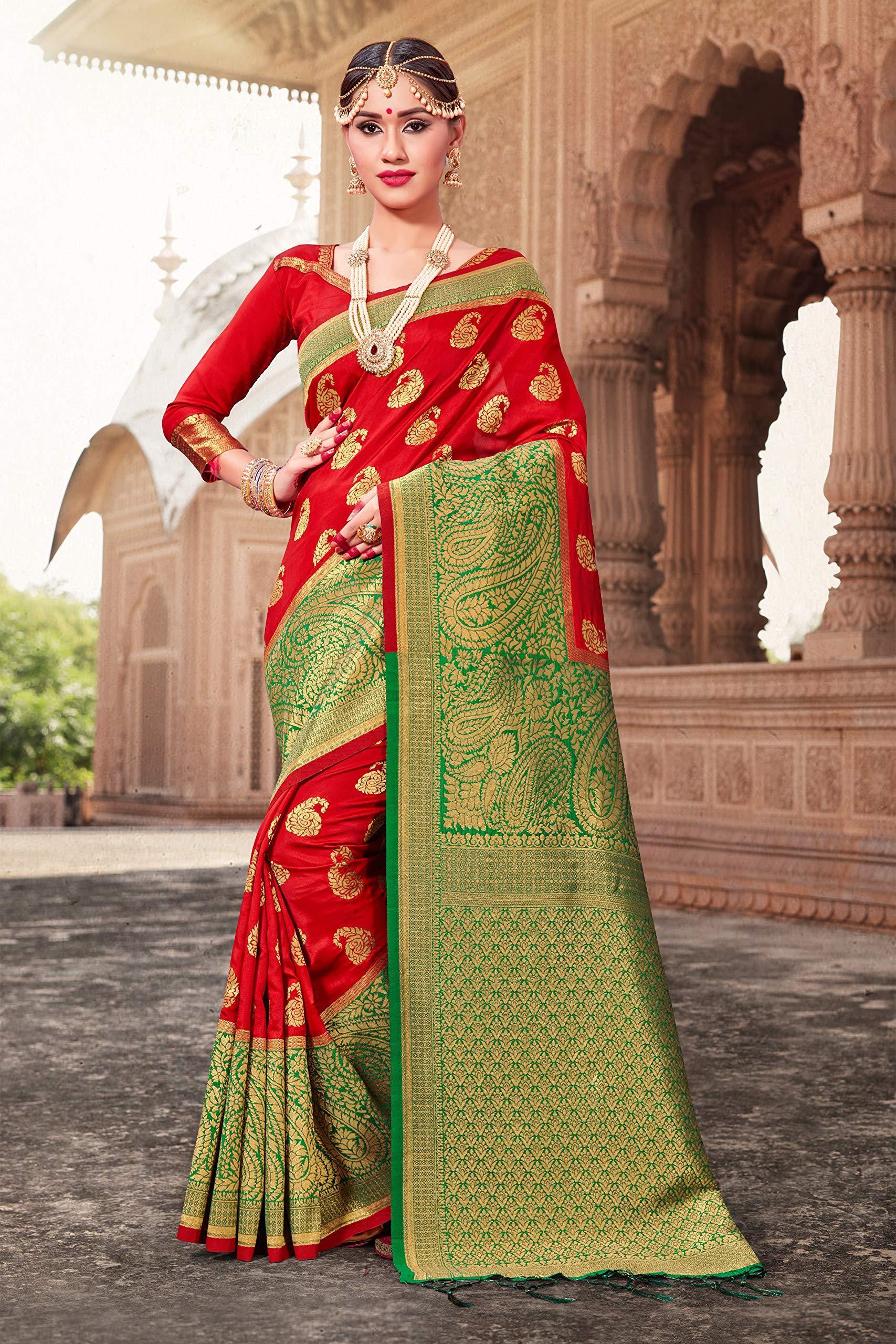 sarees-for-women-banarasi-art-silk-woven-saree-l-indian-wedding-traditional-wear-sari-and-blouse-3