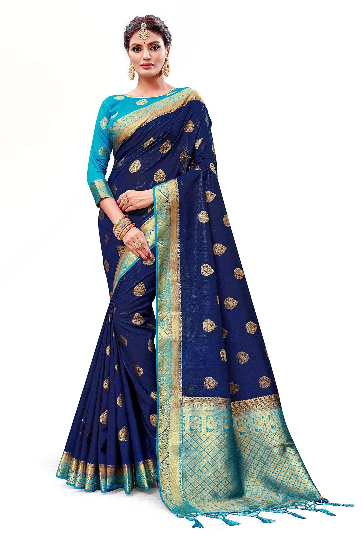 elina-fashion-sarees-for-women-banarasi-art-silk-woven-work-saree-l-indian-wedding-traditional-wear-sari-and-blouse-piece-navy-blue-2