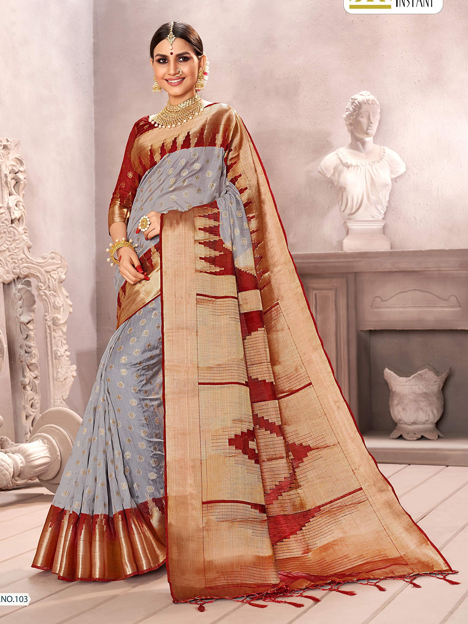 sarees-for-women-linen-banarasi-art-silk-l-indian-rakhi-wedding-diwali-gift-sari-with-unstitched-blouse-gray-1