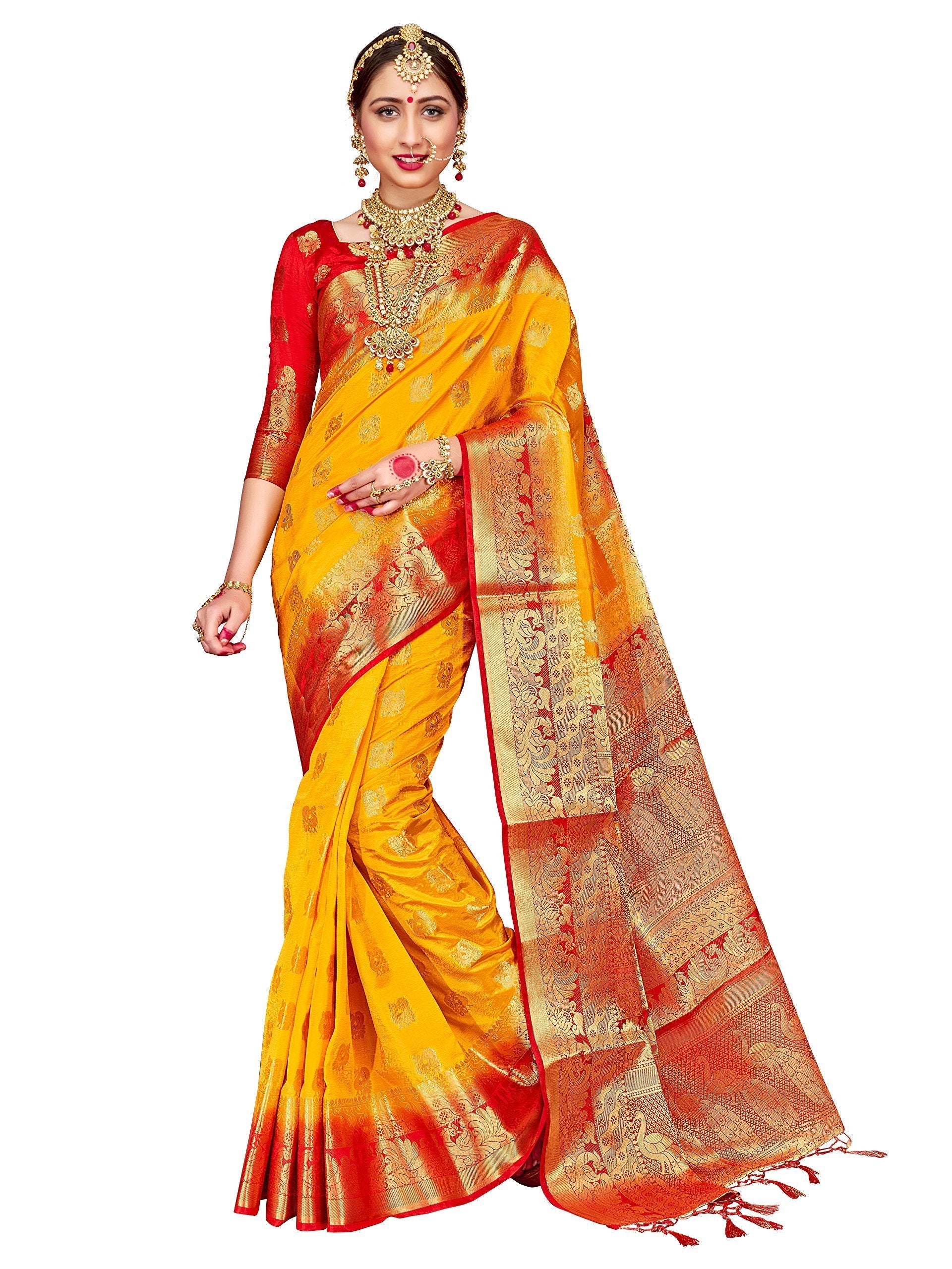 elina-fashion-sarees-for-women-banarasi-art-silk-woven-work-saree-l-indian-wedding-traditional-wear-sari-and-blouse-piece-yellow