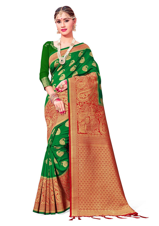 sarees-for-women-banarasi-art-silk-woven-saree-l-indian-wedding-traditional-wear-sari-and-blouse-1