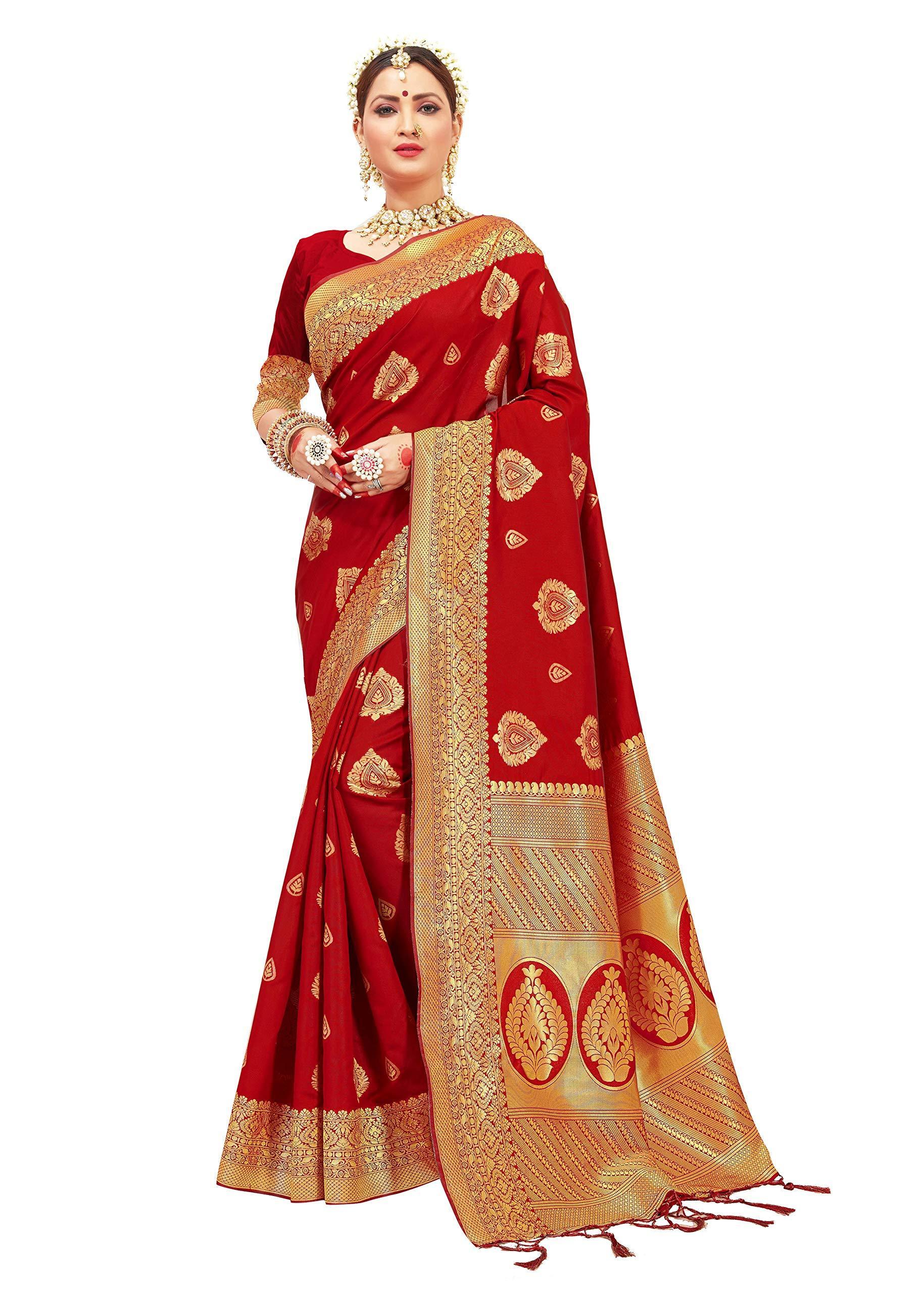 sarees-for-women-banarasi-art-silk-l-indian-rakhi-wedding-diwali-gift-sari-with-unstitched-blouse-red